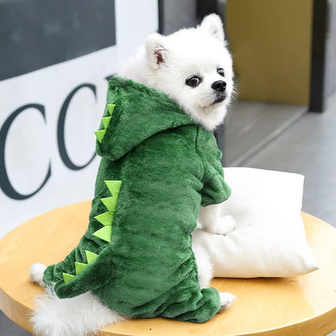 Dogs Clothes Small Pet Halloween Dinosaur Costume - Funny Apparel for Puppies (M)