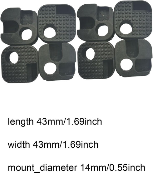 Ioensy (8 Camping Chair Connector Repair Kit Pieces), Black, Heavy-Duty, for Fishing, Garden, Stool and Lawn, Square