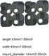 Ioensy (8 Camping Chair Connector Repair Kit Pieces), Black, Heavy-Duty, for Fishing, Garden, Stool and Lawn, Square