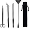 Aquarium Scissor Tweezers Spatula Tool - 4 in 1 Stainless Steel Aquascaping Tools Set for Fish Tanks