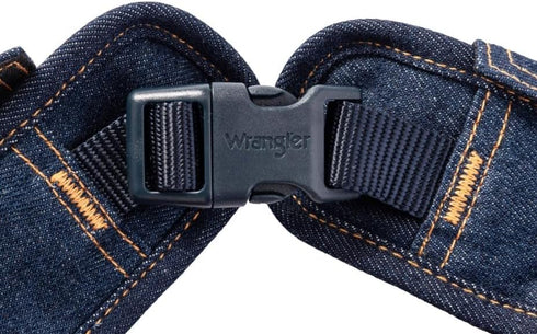 Wrangler Dark Wash Dog Vest Harness with Sherpa-S