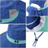 Kids Fishing Sun Hat with Neck Flap - Wide Brim Bucket Hiking Safari Cap with Ponytail Hole, Breathable UPF50+