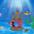 Cute Cartoon Pink Fairy Castle Decor, Small Fish Tank Ornament for Shrimp Crab Betta Cichlids