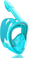 QingSong Kids Snorkel Mask, Full Face Snorkeling Set with Camera Mount, 180 Degree Panoramic View Gear