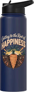 Vegetables Carrots Lover Gifts Getting To The Root Of Happiness Carrot Lover Stainless Steel Insulated Water Bottle