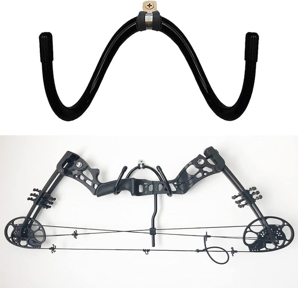 Pmsanzay Bow Wall Storage Display Rack, Hanger Hooks Wall Mount with Rubber Protection, Holds Up to 20 Lbs