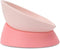 French Bulldog Food Bowl, Slanted Tilted Pug Feeder for Small Dogs, Puppies, Cats (Pink, 2 Cup)