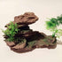 Aquarium Ornament Rock Cave, Artificial Mountain View Stone with Moss Tree for Fish Tank Decoration