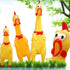 ZGLUZP 1 Pc Yellow Rubber Squeezing Screaming Chicken Toy for Pets Dog Chew Toy MiniaturesSuper Durable Funny Novelty