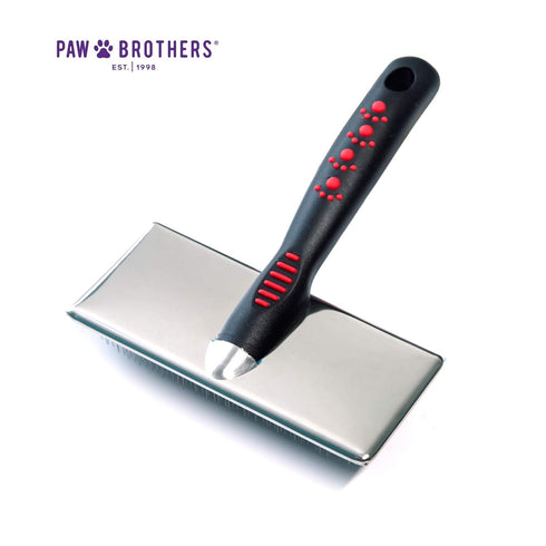 Ryan's Pet Supplies Paw Brothers Flat Slicker Brush for Dogs, Professional Grade, Large 4.5" x 2"