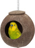 Hypeety Natural Coconut Hideaway - Parrot Birds Toys Decorative Bird Nest Cage for Pet