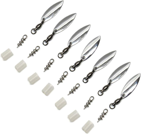 Harmony Fishing Company 7 Pack Tail Spinners for Soft Plastic/Senko Fishing Lures
