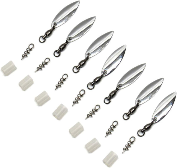 Harmony Fishing Company 7 Pack Tail Spinners for Soft Plastic/Senko Fishing Lures