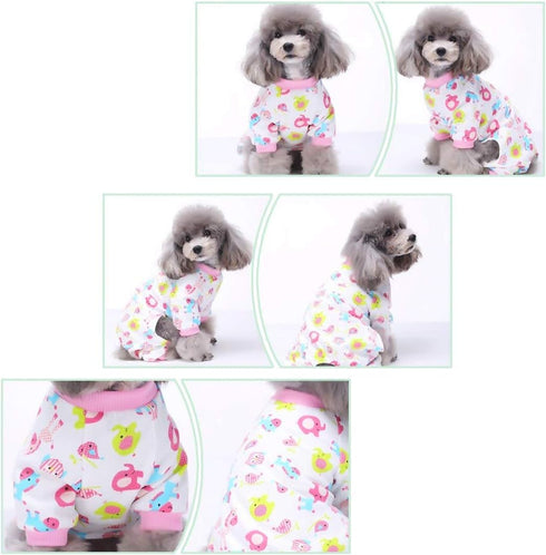 2-Pack Pet Clothes Puppy Cute Pajamas, Cotton Rompers for Dogs and Cats, Cosy Apparel, Redhorse & Paw XL