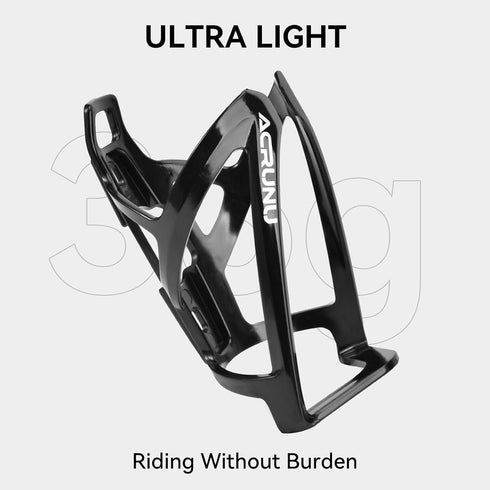 Ultra-Light Bike Water Bottle Holder - Secure and Convenient Holder for Bike (Black)