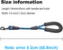 Short Dog Leash - 18 Inch Rope Traffic Lead with Padded Handle, 1/2” Strong Nylon Tab for Medium Large Dogs (Blue-1.5