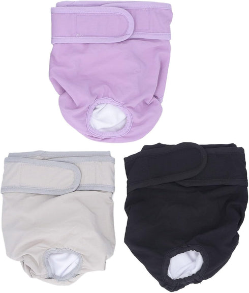 3pcs Dog Physiological Pants, Breathable Cotton, Adjustable Size L - Reusable, Leakproof Design, Ideal for Female Dog
