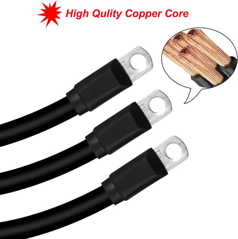 Golf Cart Battery Cable Wiring Kit - 7 PC 4 Gauge Set for Club Car DS & Precedent 1994 Up