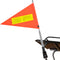 Golf Cart Flag Pole Reflective Accessories 22X30cm Orange Safety Flag, Telescopic Pole for Golf Cart Mount