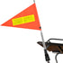 Golf Cart Flag Pole Reflective Accessories 22X30cm Orange Safety Flag, Telescopic Pole for Golf Cart Mount