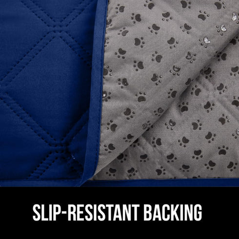 Gorilla Grip 100% Waterproof Dog Blanket, 82x102, Tear and Slip Resistant, Navy, Essential for Large Pets