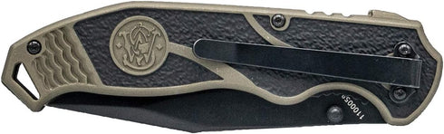 Smith & Wesson SWAT II 8.5in S.S. Spring Assisted Folding Knife, 3.5in Serrated Drop Point, Rubberized Handle