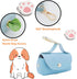 ENWIQUE Leather Poop Bag Holder Dispenser for Leash, Portable and Reusable Dog Poop Bag Dispenser, Dog Bag Holder
