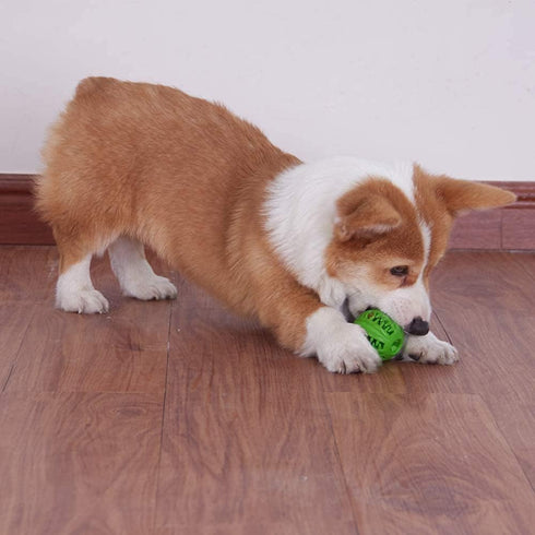 Interactive Dog Ball Toy, 3 inches Rubber Ball for Mental Stimulation and Treat Embedding to Reduce Boredom
