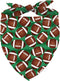 American Football Dog Bandana - Touch Down Rugby Game Day Adjustable Triangle Bibs for Pets