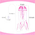WishLotus 2 PCS Jellyfish Fish Tank Decorations, Simulation Jellyfish Plant Ornament for Various Aquariums (S, Pink)