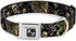 Trust No One Dog Collar, Seatbelt Buckle, Black 18 to 32 Inches, 1.5 Inch Wide