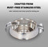 ICONIC PET 16 oz/2 Cup Stainless Steel Non Skid Pet Food/Water Bowl - Noise Free, Ant Resistant Dog/Cat Feeding Bowl