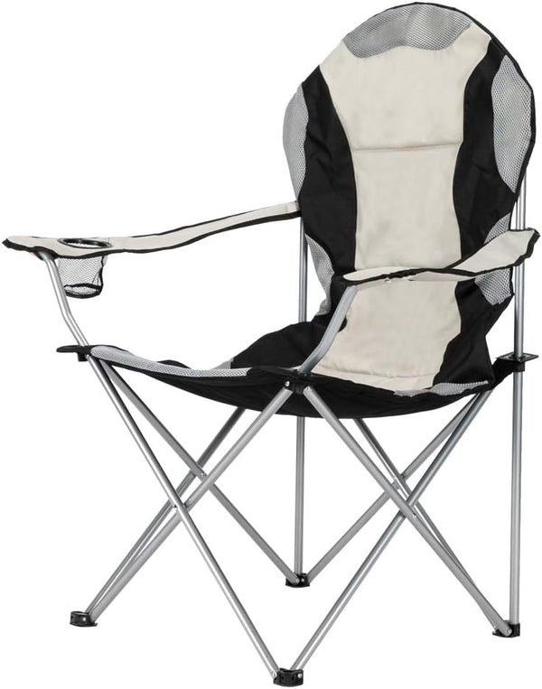 GODECOR Portable Camping Chair with Back Support, Folding Outdoor Padded Lawn Chair with