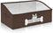 Dog Toy Basket, Collapsible Dog Toy Box with Handle for Pet Toy Storage, Perfect for Storing Accessories (Brown)