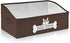 Dog Toy Basket, Collapsible Dog Toy Box with Handle for Pet Toy Storage, Perfect for Storing Accessories (Brown)