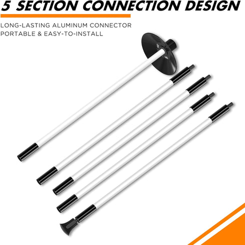 KINGTOP Golf Flagstick - Portable Design Practice Putting Green Flag Stick for Yard, Club, 3FT or 6FT Heights Available