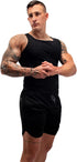 FUXERT Men's Sauna Vest Workout Sweat Tank Top Waist Trainer for Men Compression Sweat Enhancing Vest