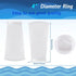 Jecery 16 Pack 4 Inch Ring Filter Socks, 200 µm for Aquarium Filter Bags