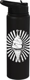 Funny Ice Cream Guy Graphic Tees and Gifts Ice Cream Cone Drawing Gelato Sorbet Stainless Steel Insulated Water Bottle
