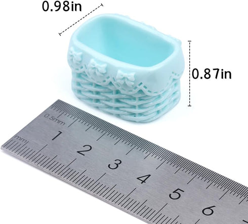 DQITJ 6 Pcs Jumping Spider Water Bowl Food Dish Micro Basket Decor for Hermit Crab Tarantula Snail Millipede Small