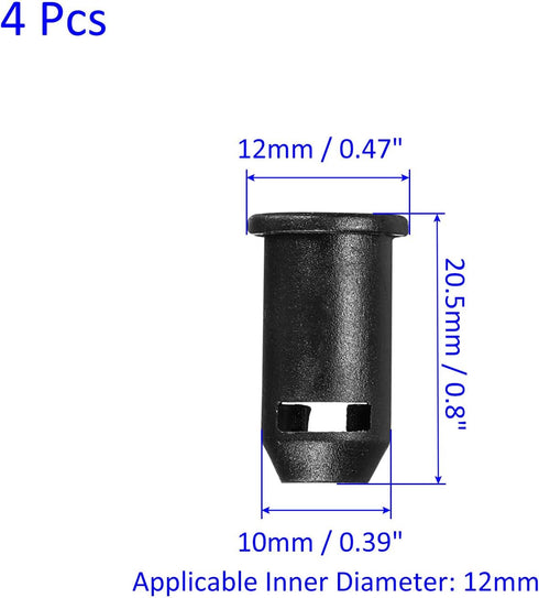 4 Pack (12mm,13mm M METERXITY Camping Chair Foot - Non-Slip Stool Feet Replacement, Apply to Camping/Fishing/Picnic