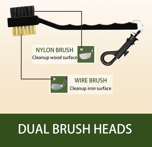 GOLDEAL 5 Pack Golf Club Brush and Club Groove Cleaner Set, Golfing Equipment Accessories for Clubs, Balls, and More