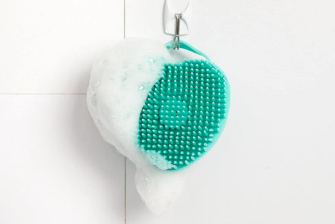Luxurious Dog Bath Brush Scrubber, Soft Silicone Shampoo Brush Combo for Grooming, Bathing & Massage, Green by Crazy