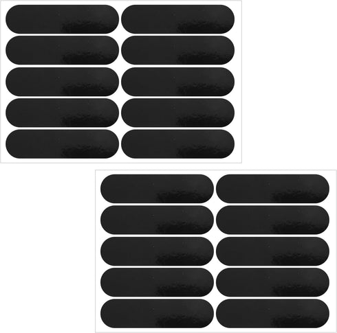 Exclaith 20PCS Black Reflective Tape, Reflective Stickers Motorcycle Helmet Decals Night Visibility Safety