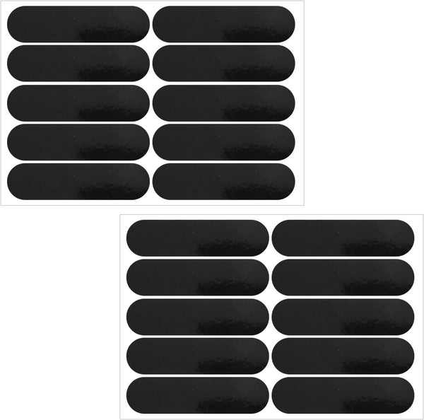 Exclaith 20PCS Black Reflective Tape, Reflective Stickers Motorcycle Helmet Decals Night Visibility Safety