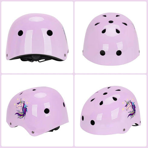 Kids Helmet with Knee Pads, Elbow Pads, and Wrist Guards, Protective Gear for Boys Girls Age 3-8 for Roller Skates &