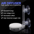 Quiet Aquarium Air Stone Fish Tank - 2 Pieces Nano Air Stone Kit with Control Valve and Suckers for Hydroponic