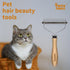 PAWSHOLIC Undercoat Rake for Dogs, Professional Pet Shedding Dematting Comb with Wood Handle for Cats and Dogs