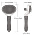 Dog & Cat Brush, Dog Brush for Shedding, Cat & Dog Grooming, Self Cleaning Slicker Brush for Pets, Grooming Brushes for Long Short Haired Dogs Cats, Deshedding Brush, Rake, Comb (Grey)