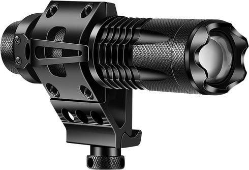 Tactical Flashlight, Adjustable 350 Yards 1200 Lumen LED Light with Offset Mount for Outdoor Hunting